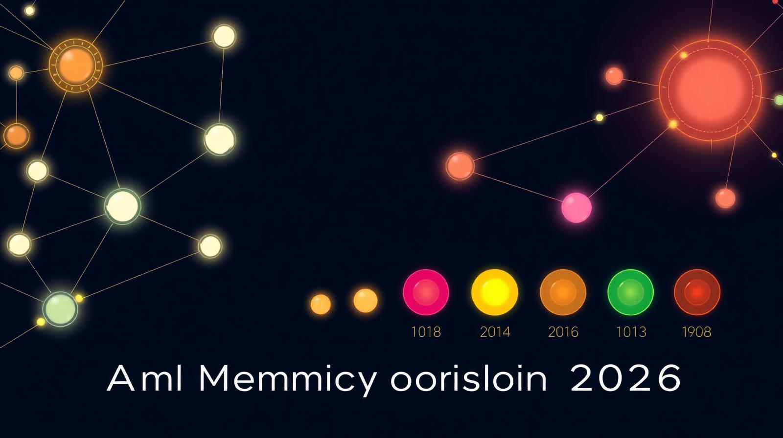 Eight AI memory systems represented as connected nodes